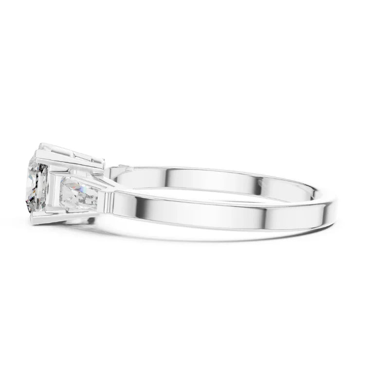 Tapered Baguette Diamond Engagement Ring