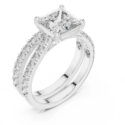Regal Radiance Princess Cut Engagement Ring