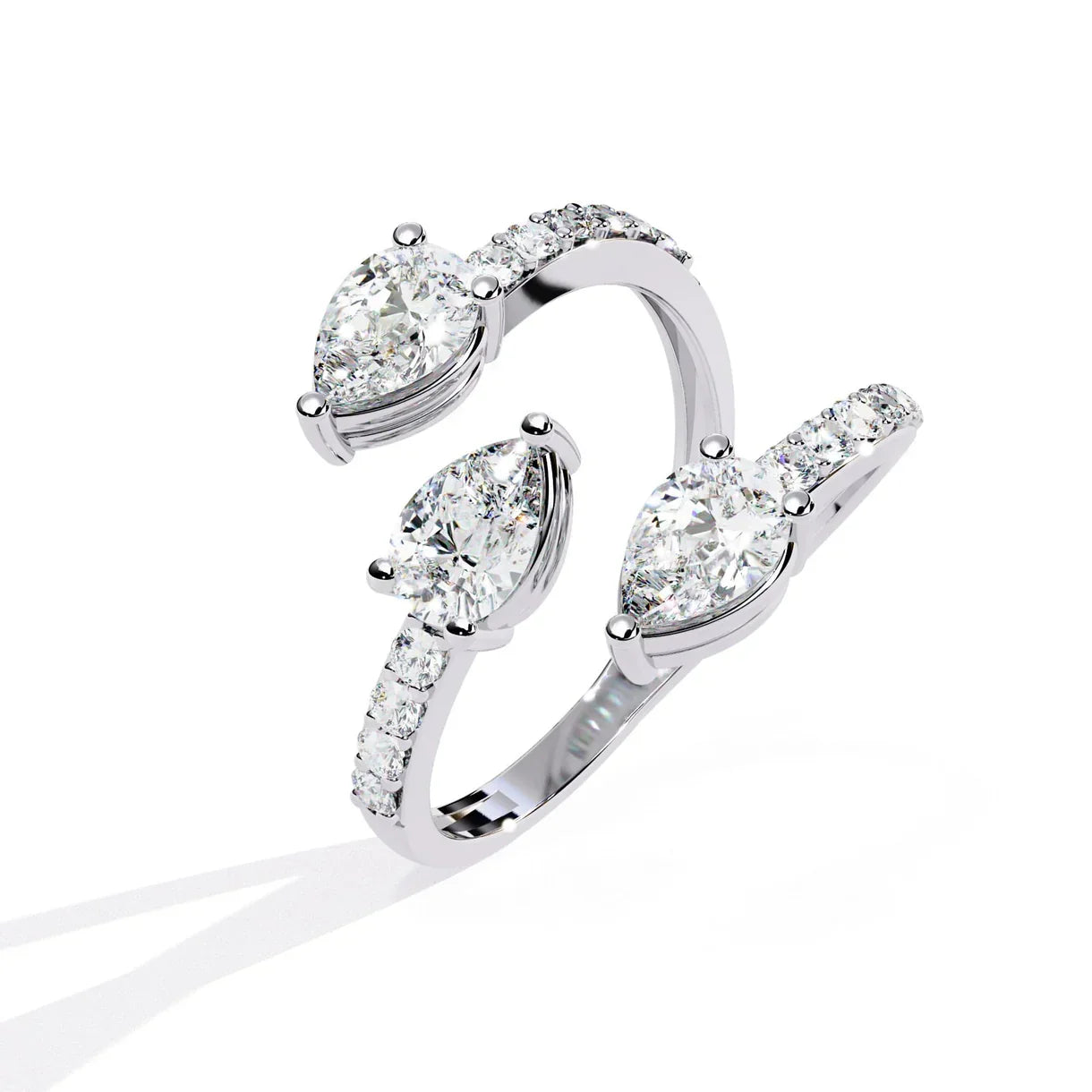 Twin of Love Diamond Engagement Ring