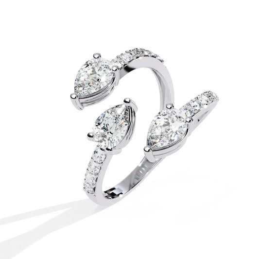 Twin of Love Diamond Engagement Ring