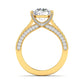 Classic Diamond Engagement Ring with Pave Band