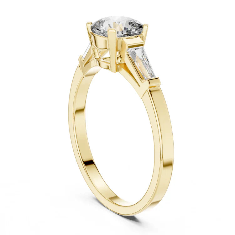 Tapered Baguette Diamond Engagement Ring