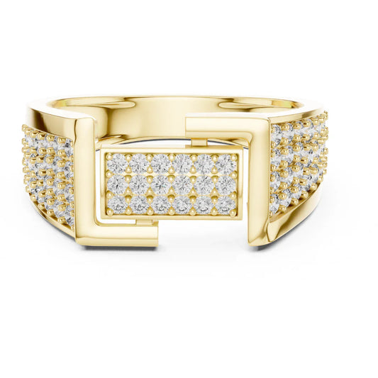 Men’s Designer Geometric Diamond Ring