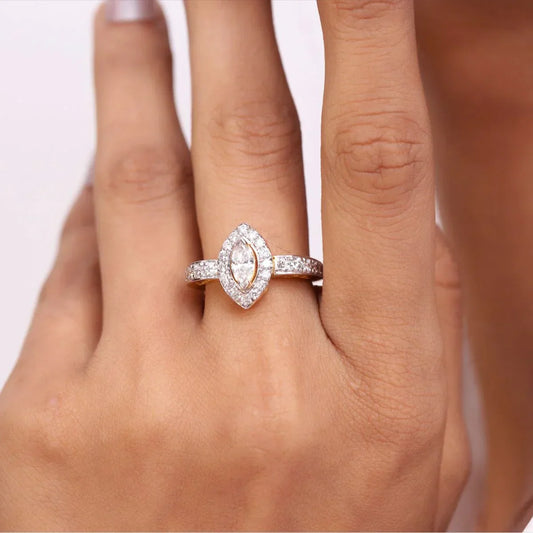 Delicate Marquise Diamond Engagement Ring