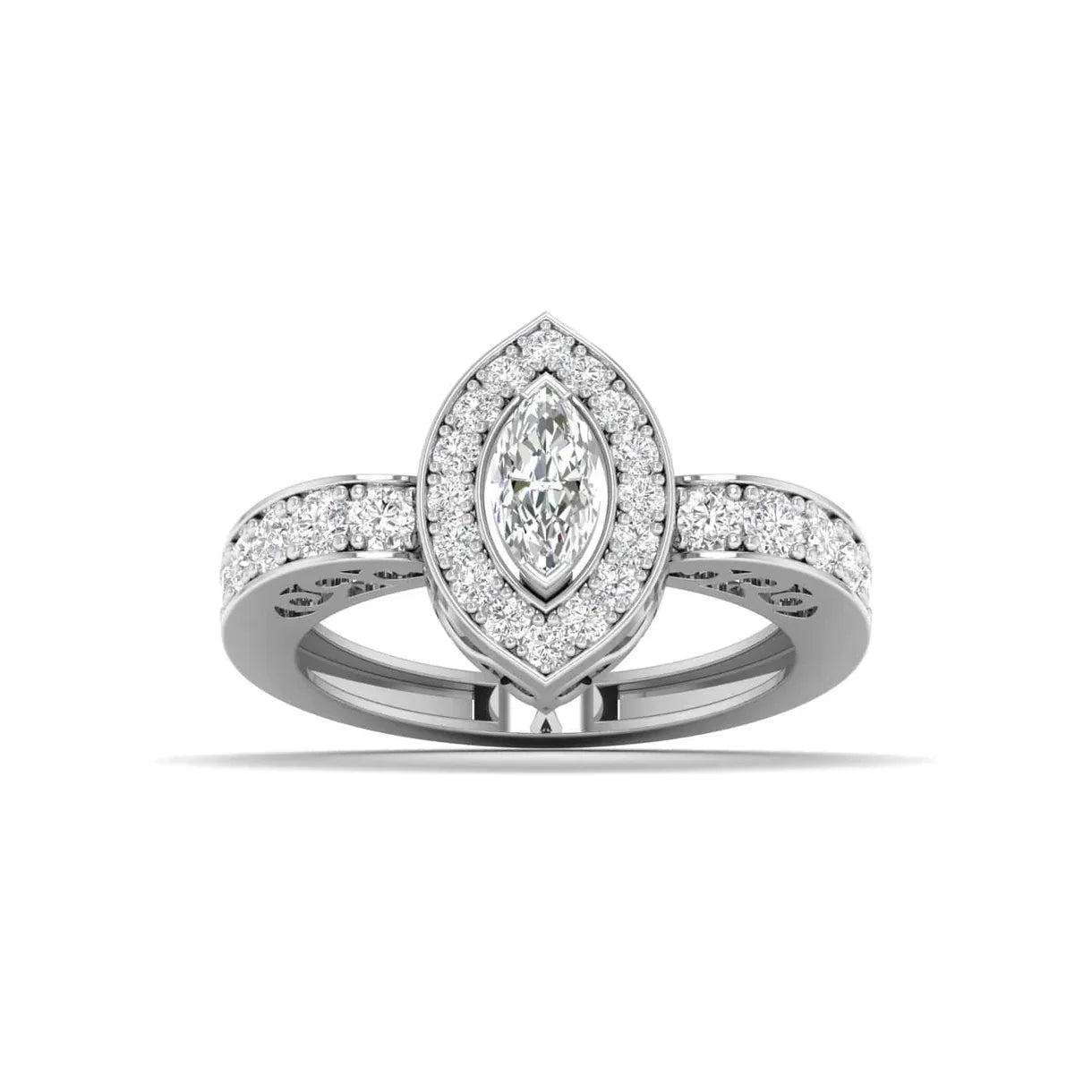 Delicate Marquise Diamond Engagement Ring