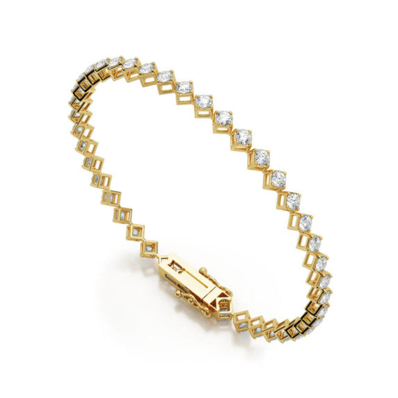 Round Kite Set Tennis Bracelet