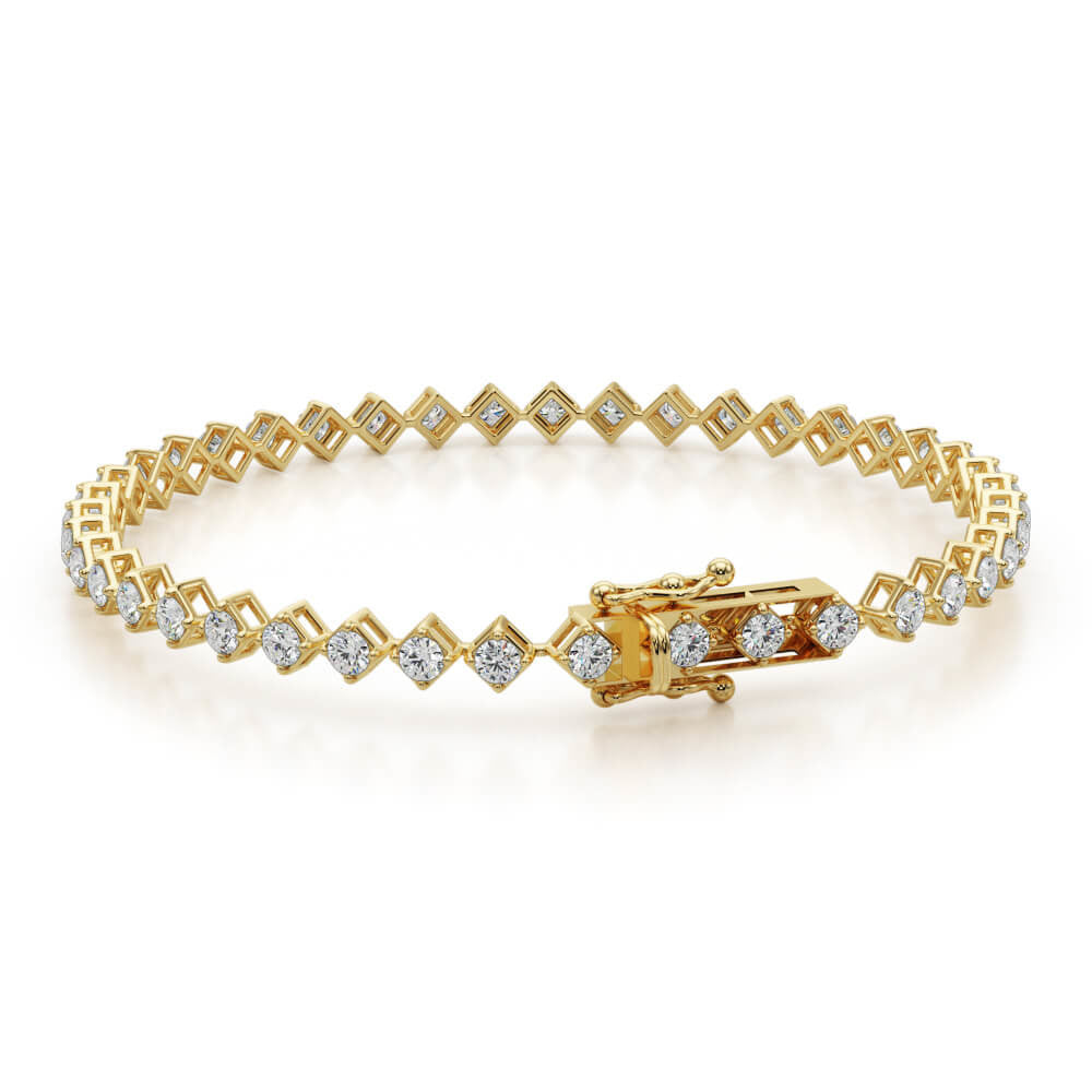 Round Kite Set Tennis Bracelet