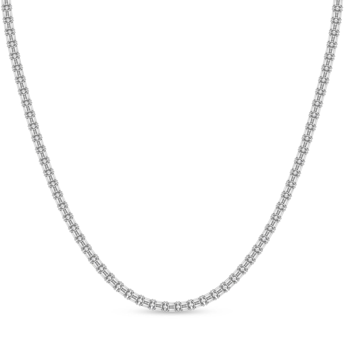 Lorel Emerald Lab Diamond Tennis Necklace