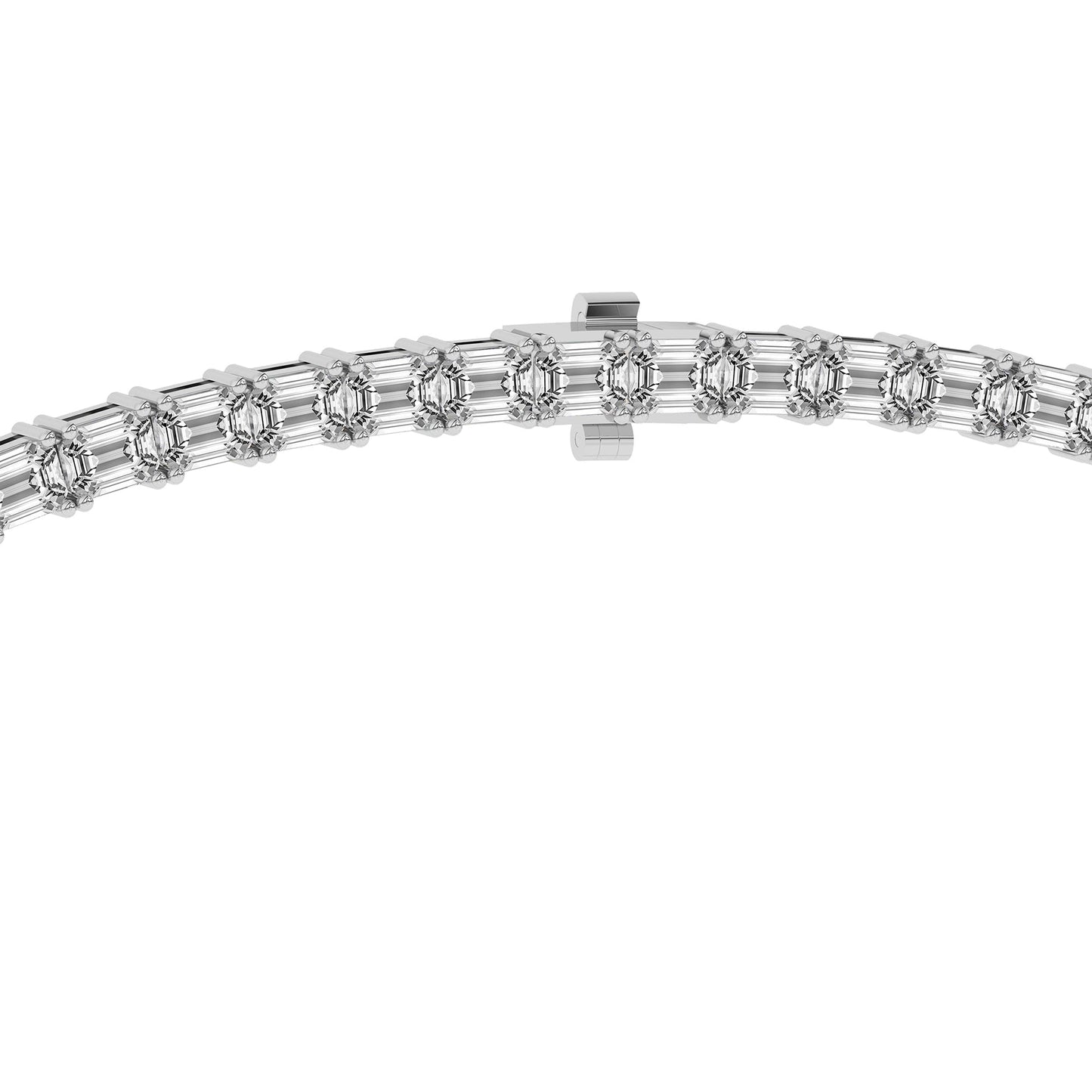 Lorel Emerald Lab Diamond Tennis Necklace