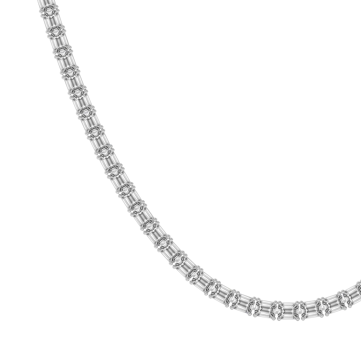 Lorel Emerald Lab Diamond Tennis Necklace