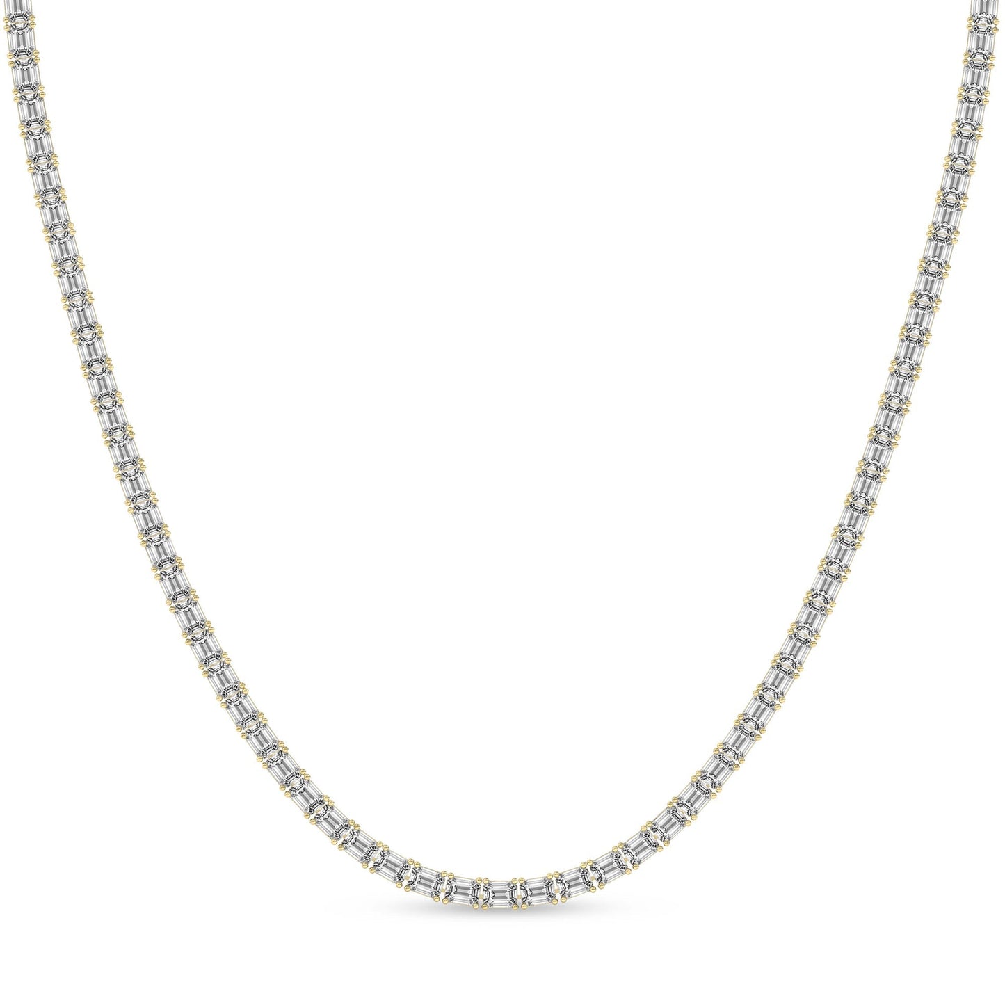 Lorel Emerald Lab Diamond Tennis Necklace