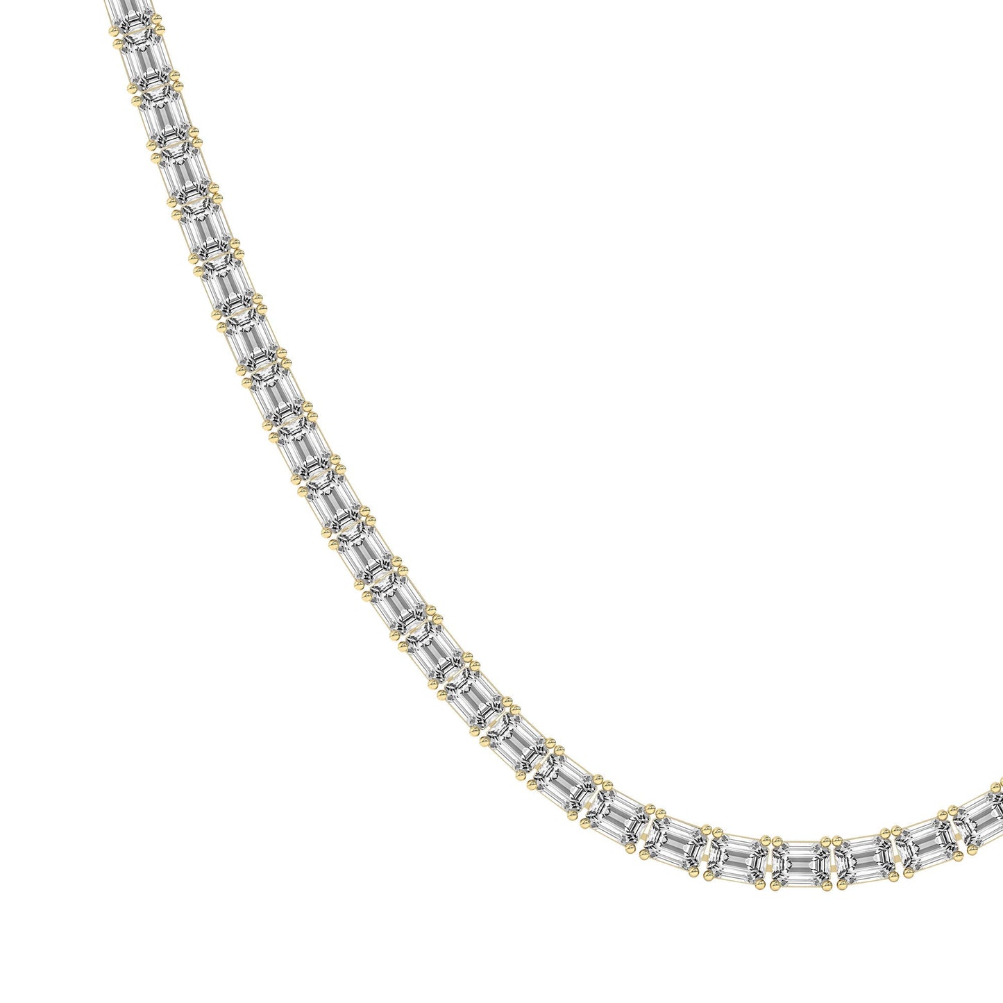 Lorel Emerald Lab Diamond Tennis Necklace