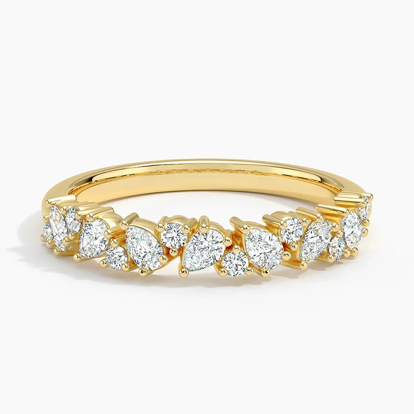 Olivetta Half Coverage Lab Diamond Ring || OLIVE GEMS