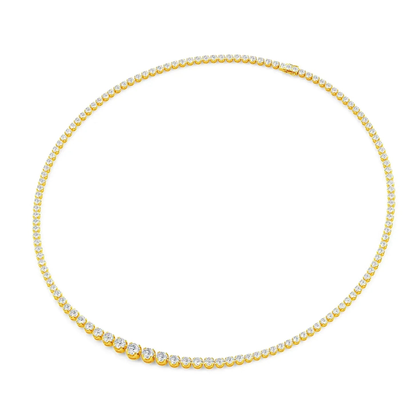 Graduated  Lab Grown Diamond Tennis Necklace