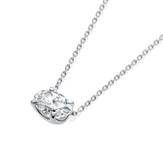 1ct Oval Diamond Pendant