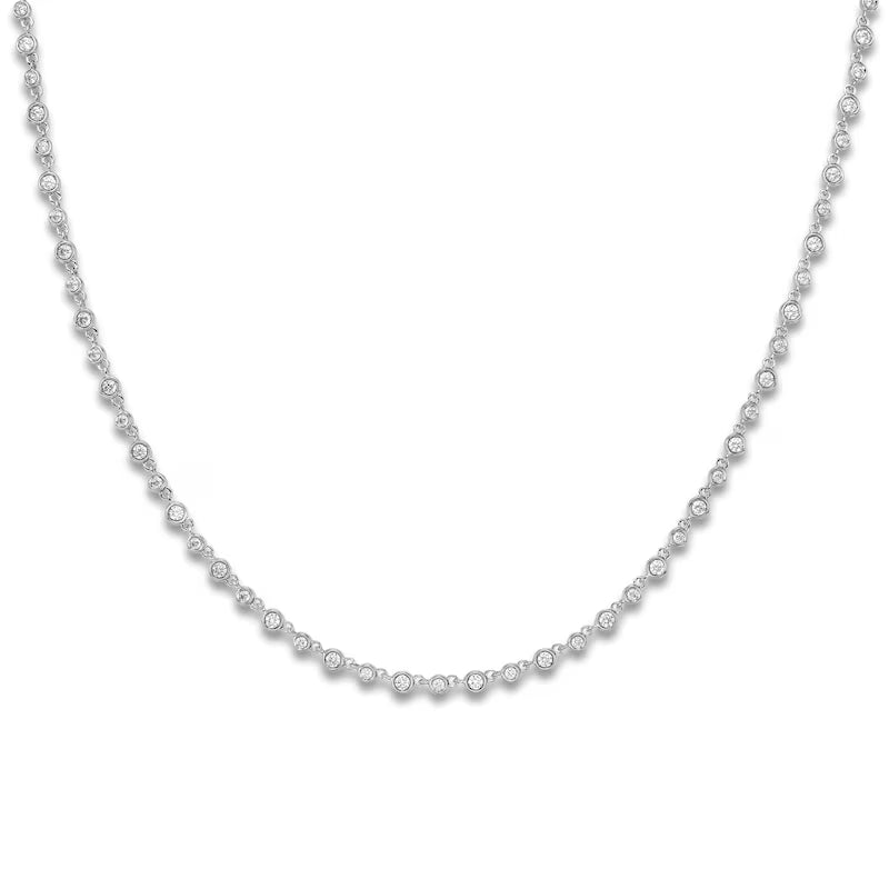 Diamond Bezel Tennis Necklace 3