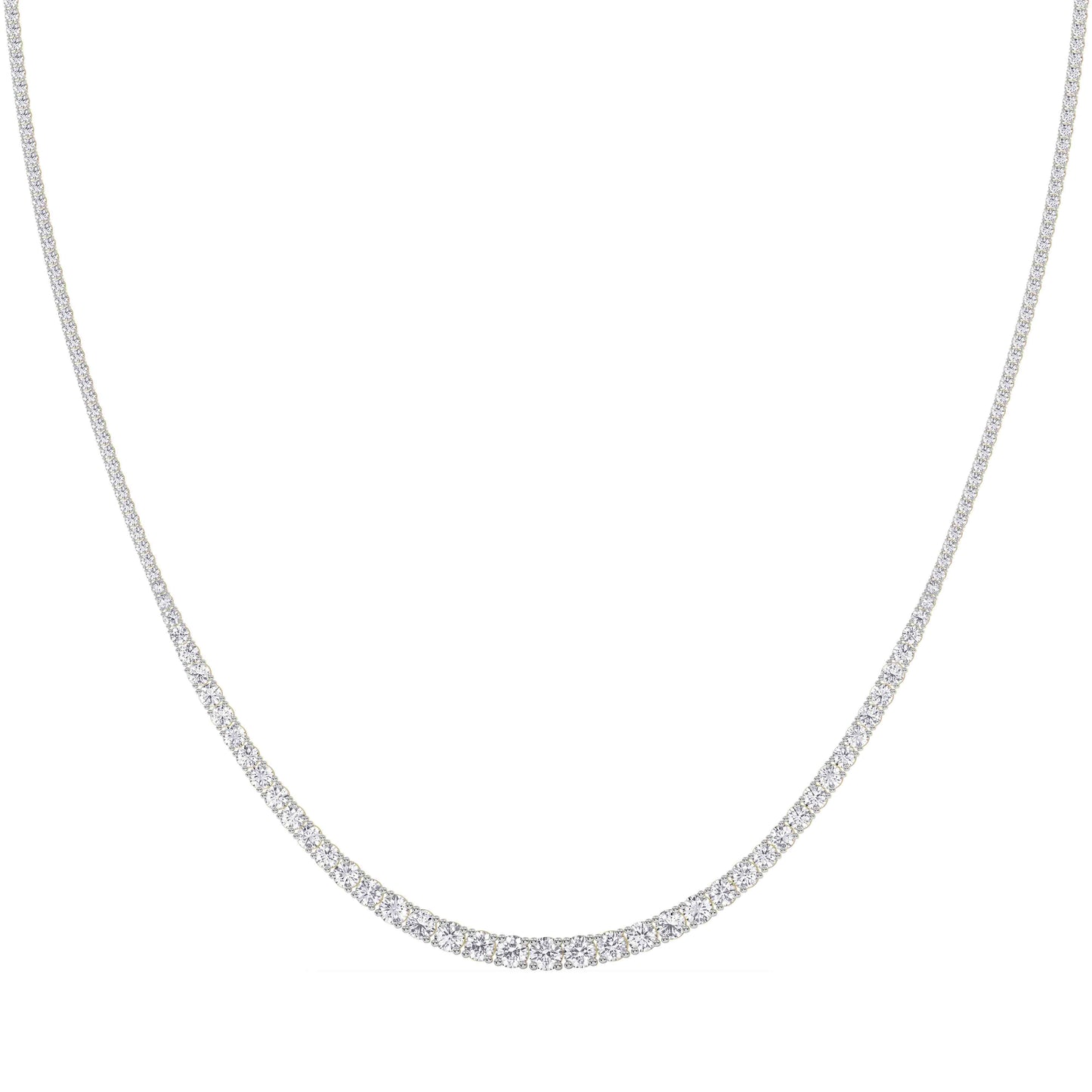 Graduated Lab Diamond Tennis Necklace