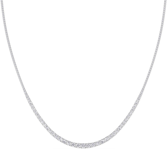 Graduated Lab Diamond Tennis Necklace