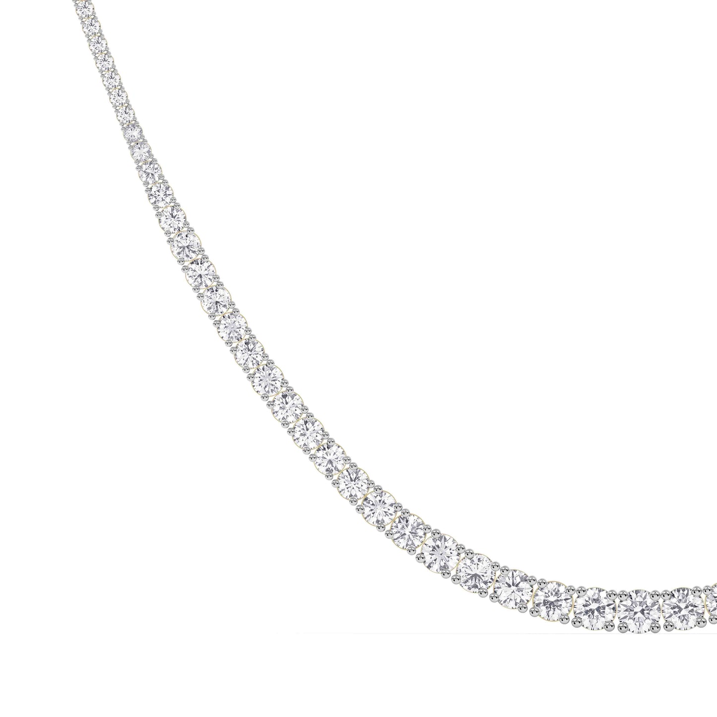 Graduated Lab Diamond Tennis Necklace