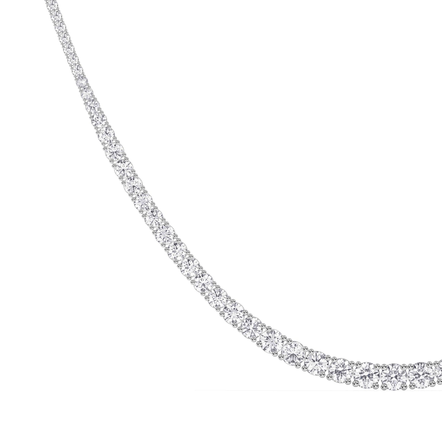 Graduated Lab Diamond Tennis Necklace