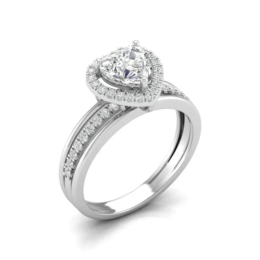 Centre Heart Diamond Ring