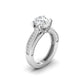 Classic Diamond Engagement Ring with Pave Band
