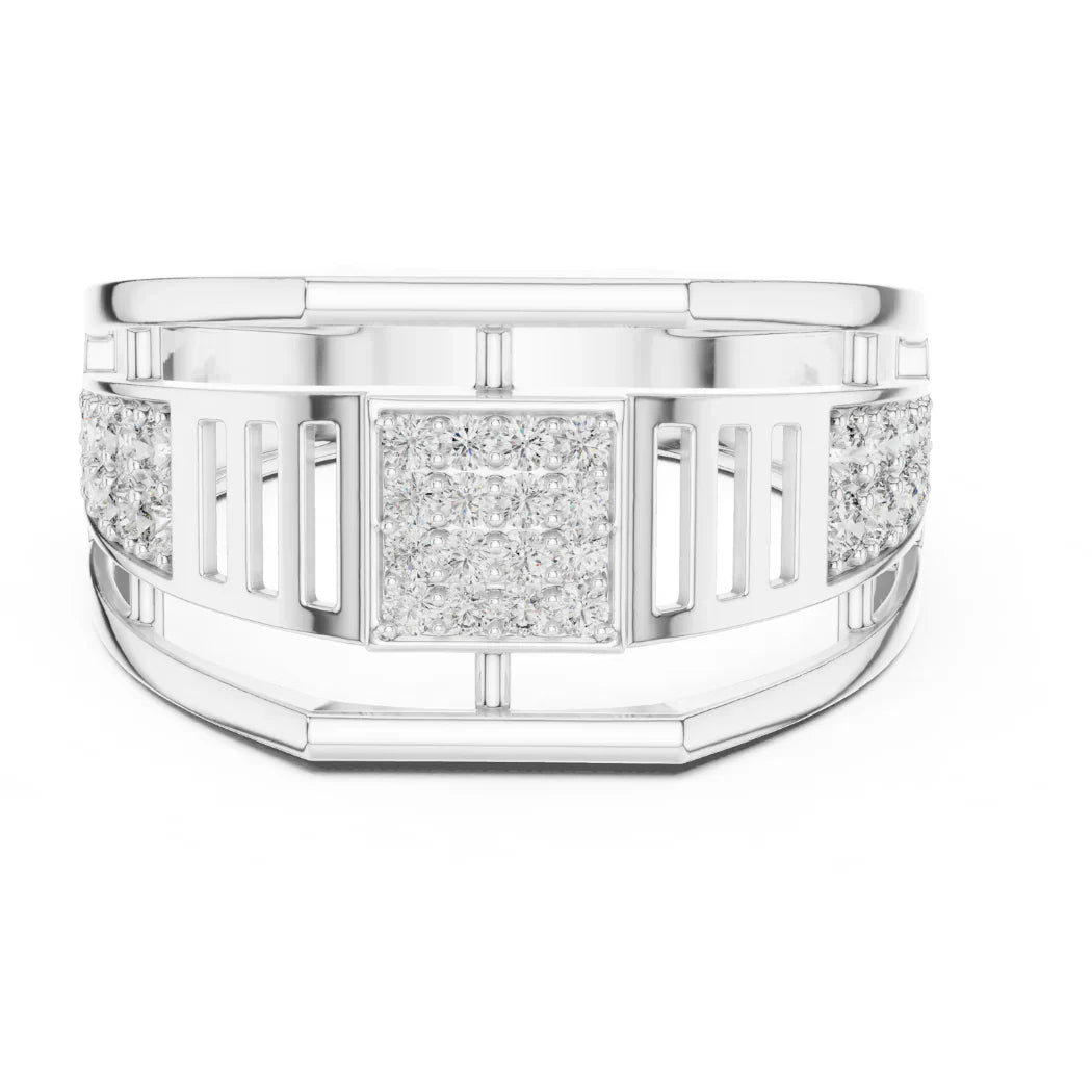 Architectural Grid Diamond Ring