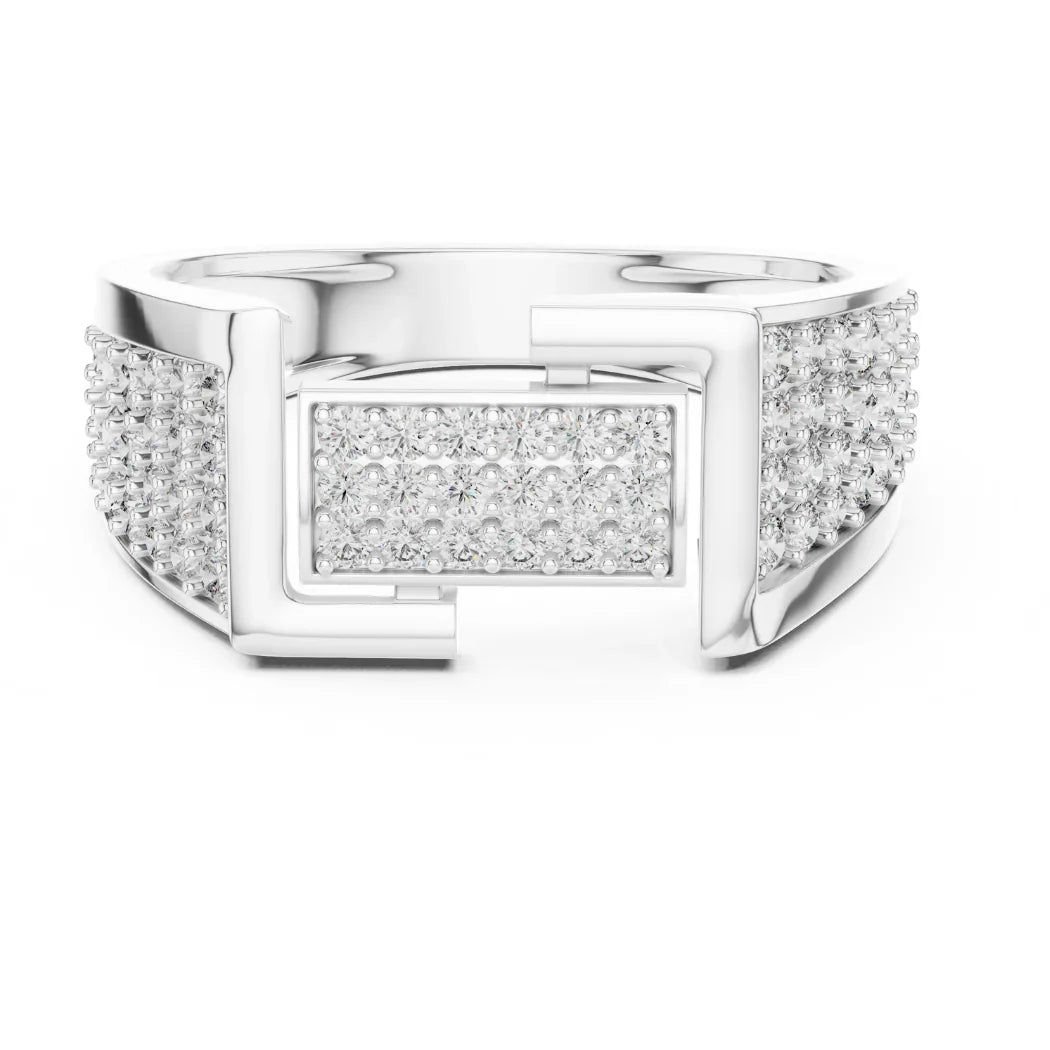 Men’s Designer Geometric Diamond Ring