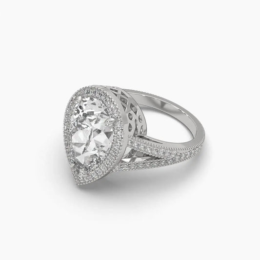 3 Carat Teardrop Solitaire Pear Diamond Ring