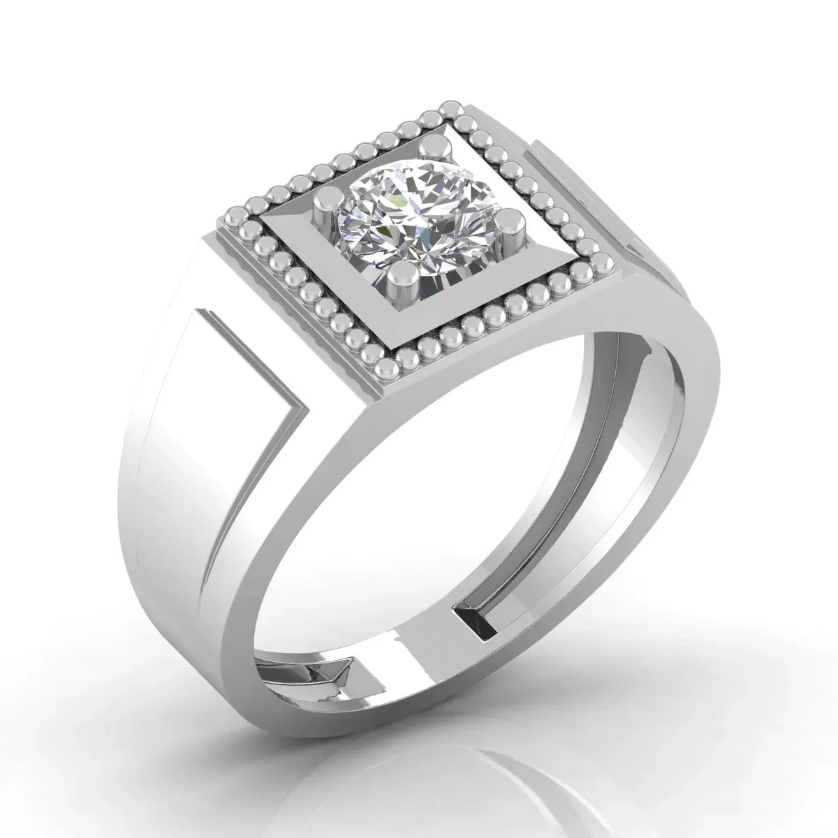 1 Carat Solitaire Everyday Charm Men's Ring