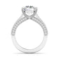 Classic Diamond Engagement Ring with Pave Band
