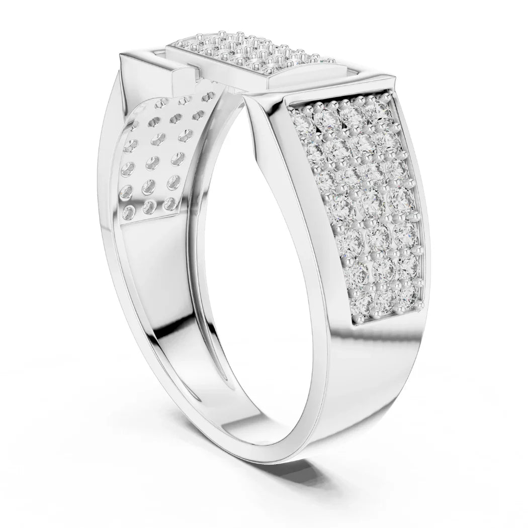 Men’s Designer Geometric Diamond Ring